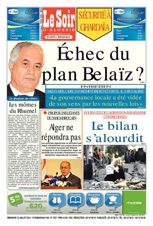 LE SOIR D ALGERIE du 13.07.2014