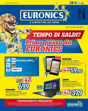 Volantino Euronics Butali dal 10 al 30 luglio 2014