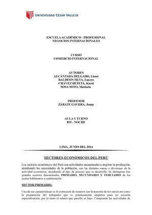 Sectores Económicos del Perú