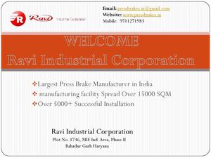 Types Of Press Brake Machine-press brake manufacturer at Ravi Industrial Corporation 