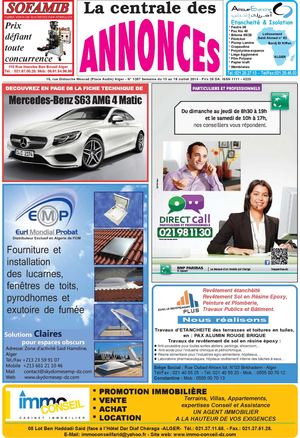 La centrale des Annonces N°1207 Semaine du 13 au 19 Juillet 2014