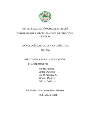 MULTIMEDIA EN LA EDUCACIÓN