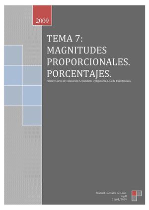 MAGNITUDES PROPORCIONALES
