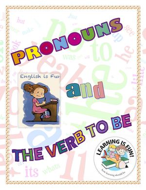 Subject pronouns and verb to BE
