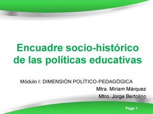 Encuadre de políticas educativas