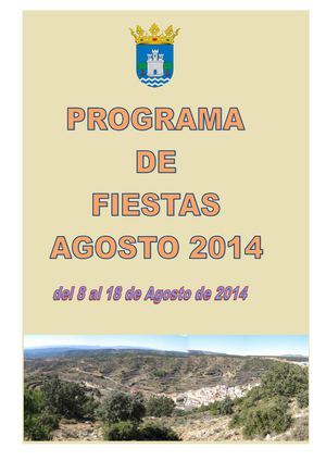 Programa de Fiestas Cortes de Arenoso 2014