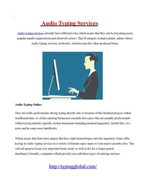 Audio Typing Services