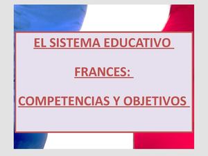 El Sistema Educativo francés Ciencias Sociales