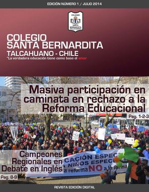 BOLETÍN DIGITAL EDICIÓN N°1 COLEGIO SANTA BERNARDITA TALCAHUANO - CHILE
