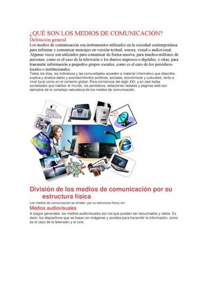 que son los medios de comunicacion