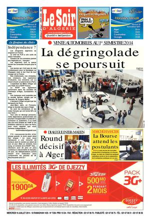 LE SOIR DALGERIE 16072014