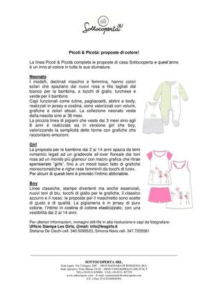 Sottocoperta Picotì&Picotà - Comunicato Stampa P\E15