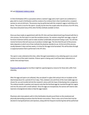 PREGNANCY MIRACLE BOOK