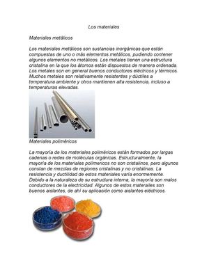 los materiales