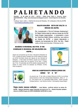 PALHETANDO - ED. 14 - de 16 de Julho de 2014