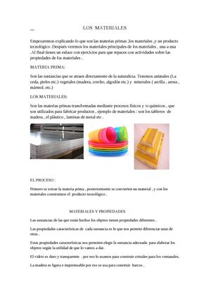 TALLER LOS MATERIALES