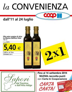 Volantino Coop Trentino 11-24 luglio 
