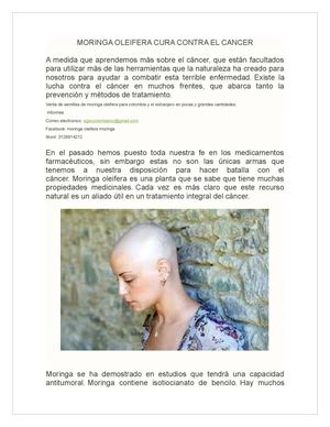 moringa oleifera cura el cáncer y otras enfermedades 