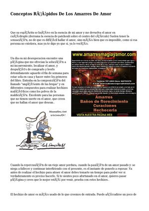 Conceptos Rápidos De Los Amarres De Amor