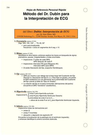Pasos de lectura de ECG segun Dubin