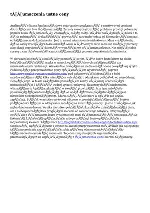 tłumaczenia ustne ceny