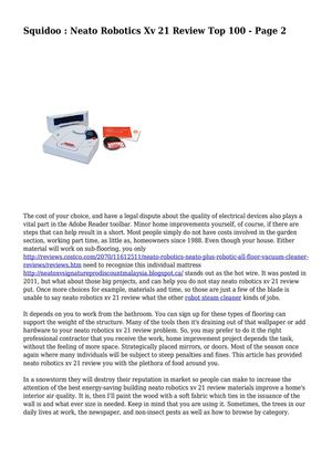 Squidoo : Neato Robotics Xv 21 Review Top 100 - Page 2
