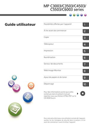 Manuel Utilisateur MFP MP C4503 SP