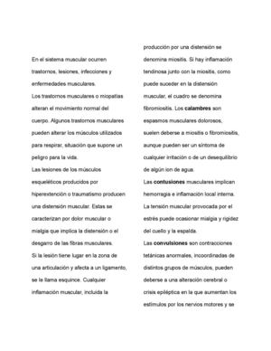 Trastornos y lesiones del Sistema Muscular