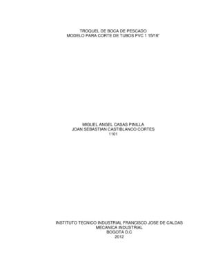 MONOGRAFIA TROQUEL BOCA PESCADO TUBERIA