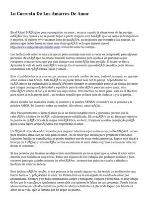 Lo Correcto De Los Amarres De Amor