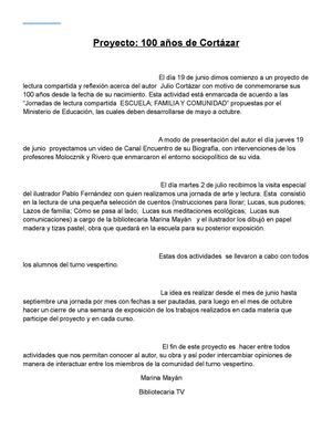 100 años de Cortázar