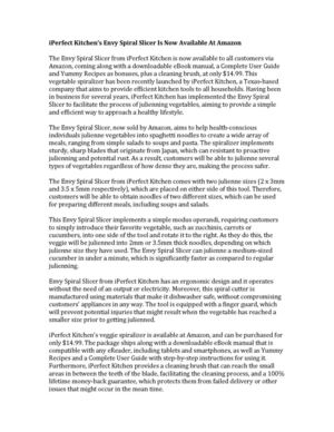 iPerfect Kitchen Brand's Envy Vegetable Spiralizer Is Now Offered at Amazon