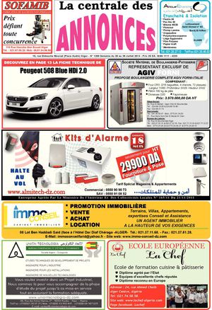 La centrale des Annonces N°1208 Semaine du 20 au 26 Juillet 2014