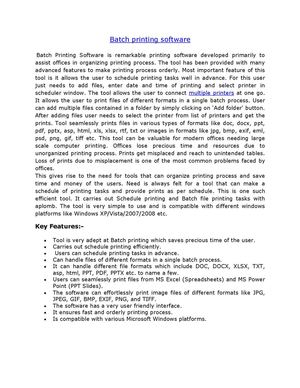 Calaméo - Batch printing software