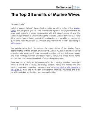 The Benefits of Marines Wives