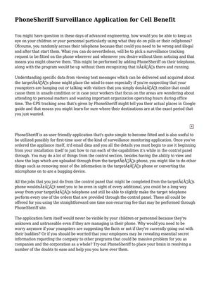 PhoneSheriff Surveillance Application for Cell Benefit