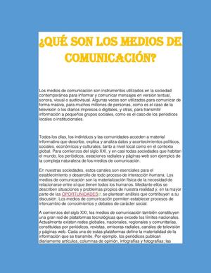 QUÉ SON LOS MEDIOS DE COMUNICACIÓN 2