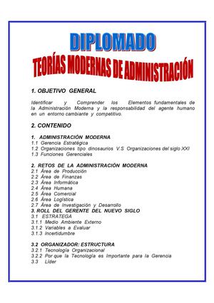 Teorías Modernas de Administración