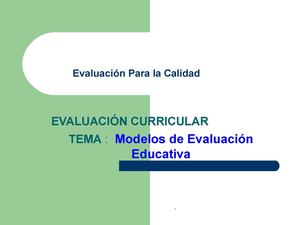 Modelos de Evaluación 