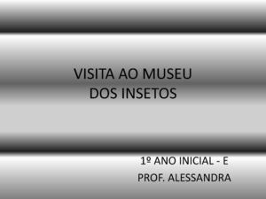 Visita ao Museu dos Insetos