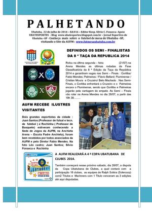 PALHETANDO_ED_16_DE 22/07/2014_100% FUTMESA UBATUBA-SP