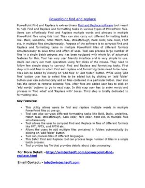 PowerPoint find and replace 