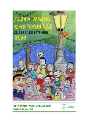 Dossier de Premsa - Festa Major 2014 Martorelles