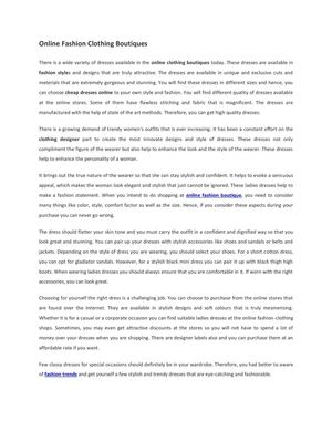 online fashion boutiques