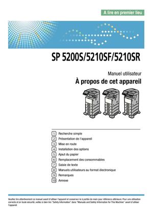 Manuel utilisateur RICOH AFICIO SP 5200S