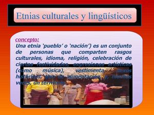 TIPOS DE ETNIAS CULTURALES Y LINGUISTICAS