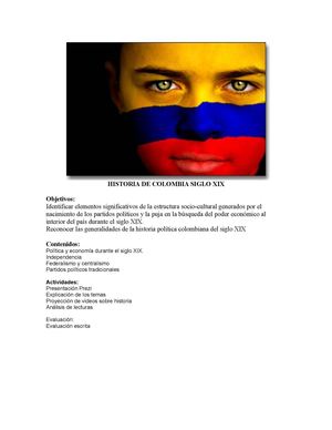 Historia de Colombia siglo XIX