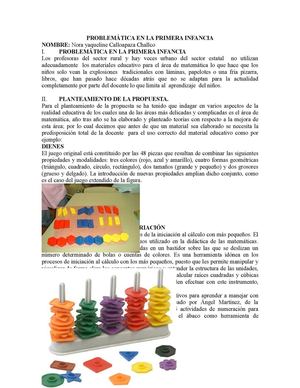 PROBLEMÁTICA EN LA PRIMERA INFANCIA