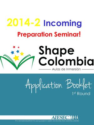 Booklet OC IPS, AIESEC Colombia, SED