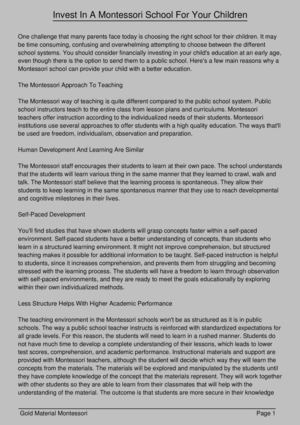 Invest In A Montessori School For Your Children